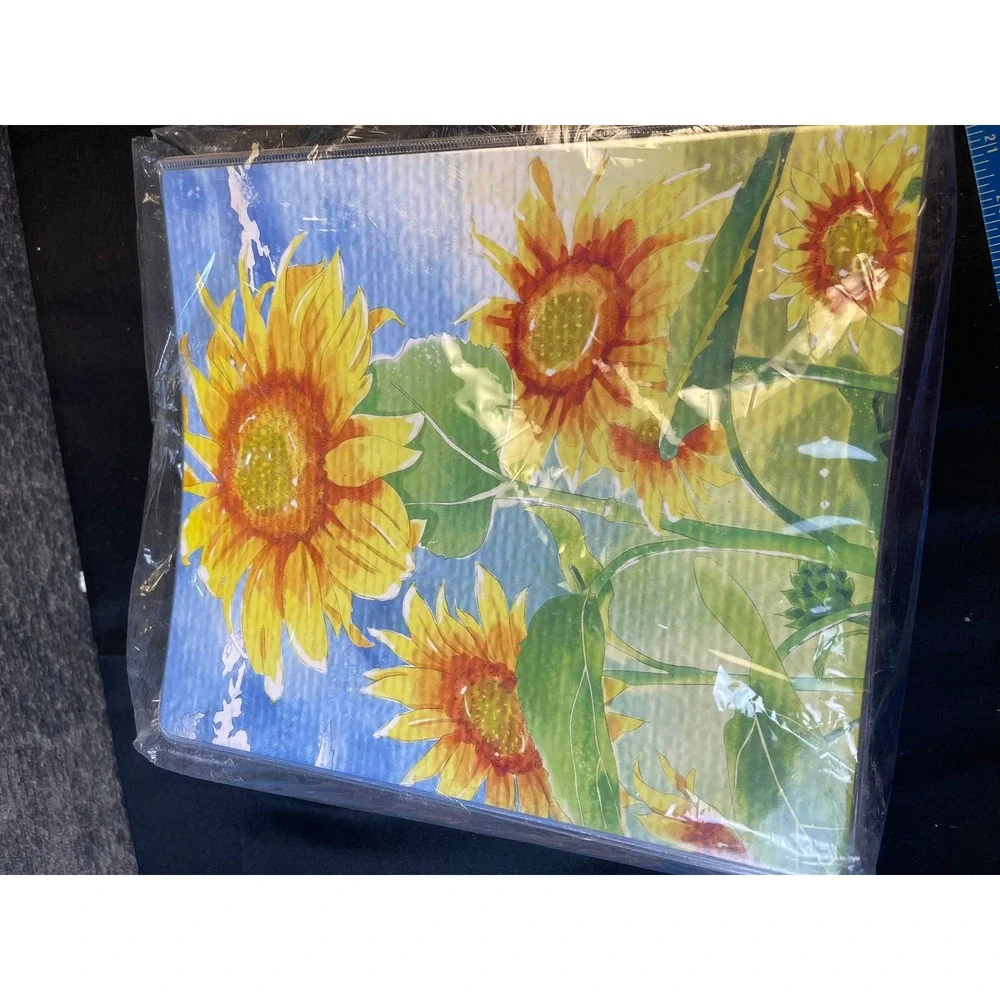 Fashion Design 1 Inch 3-Ring Binders 6 Pack Sunflowers and Purple Florals NEW